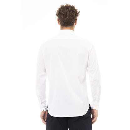 Baldinini Trend White Cotton Men Shirt Baldinini Trend