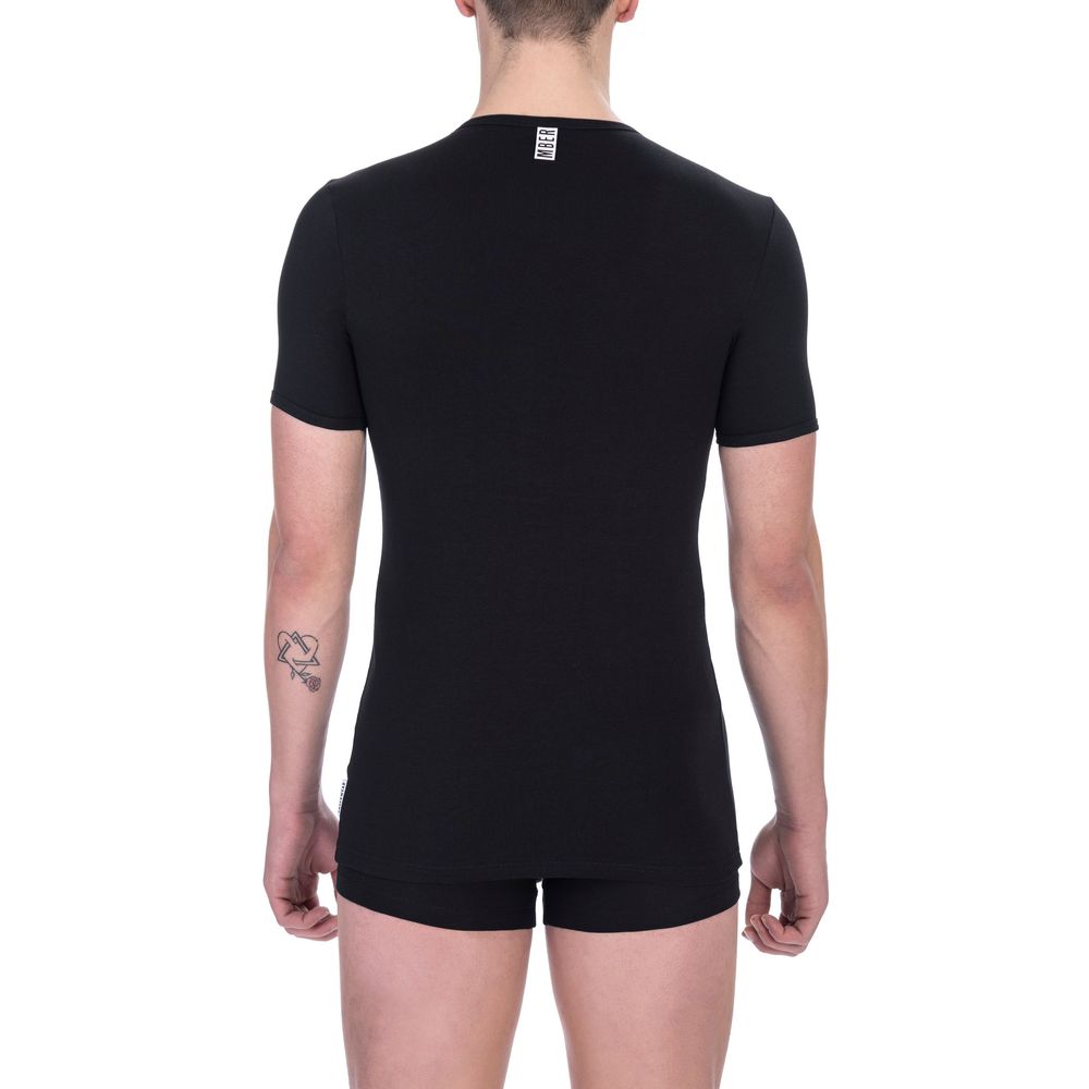 Bikkembergs Black Cotton Men T-Shirt Bikkembergs