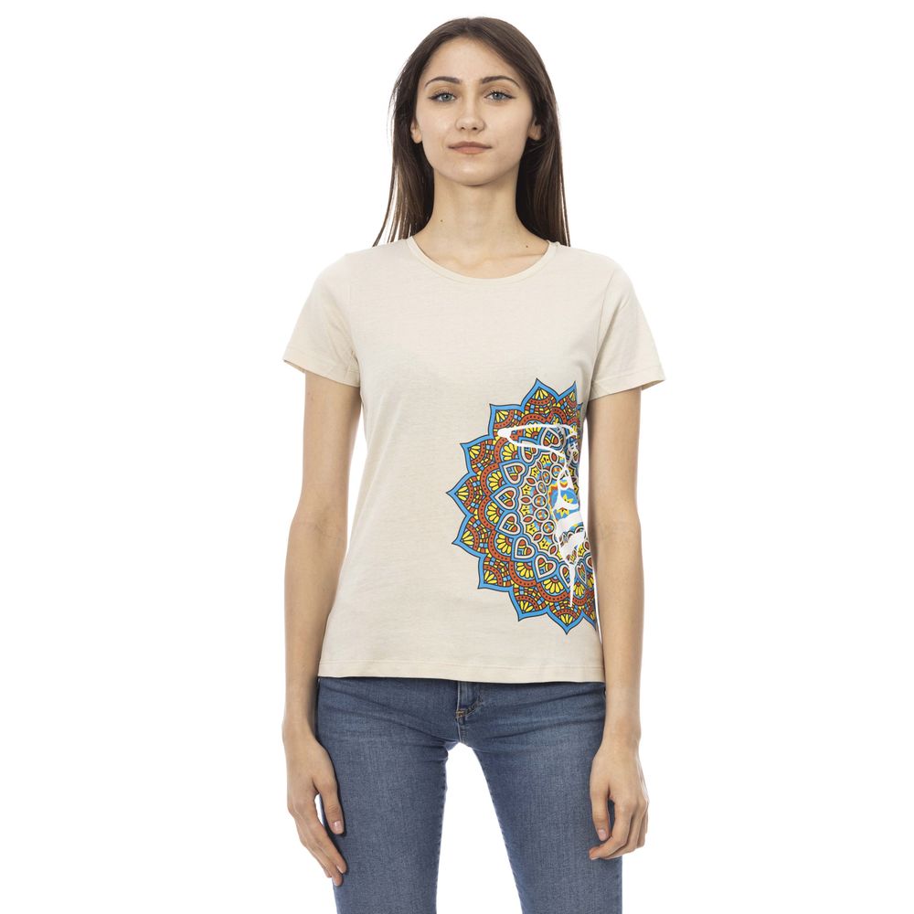 Trussardi Action Beige Cotton Women Top Trussardi Action