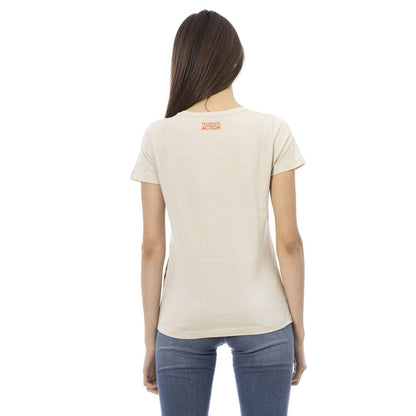 Trussardi Action Beige Cotton Women Top Trussardi Action