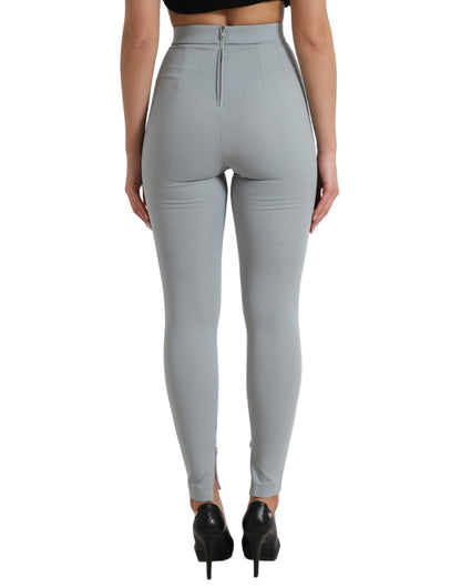 Dolce & Gabbana Elegant High Waist Leggings in Gray Dolce & Gabbana