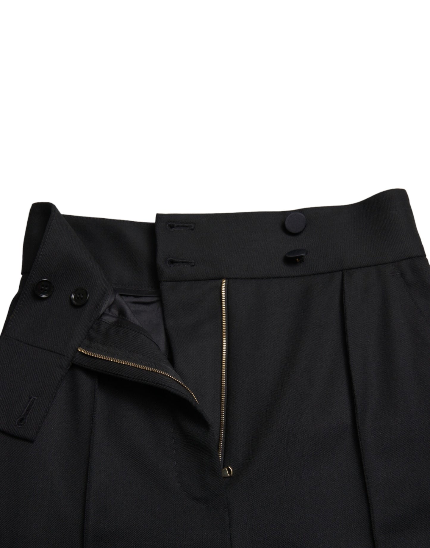 Dolce & Gabbana Elegant High Waist Tapered Wool Pants Dolce & Gabbana