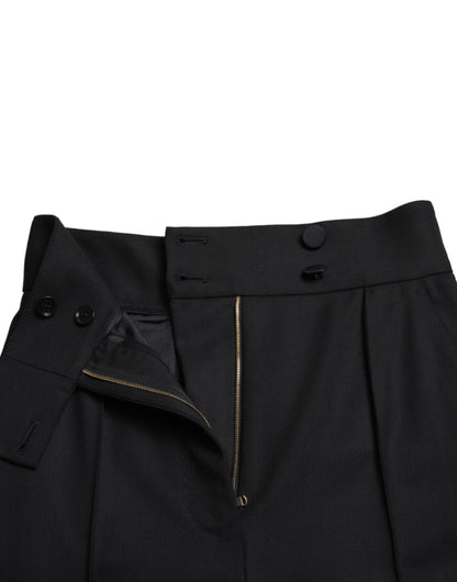 Dolce & Gabbana Elegant High Waist Tapered Wool Pants Dolce & Gabbana