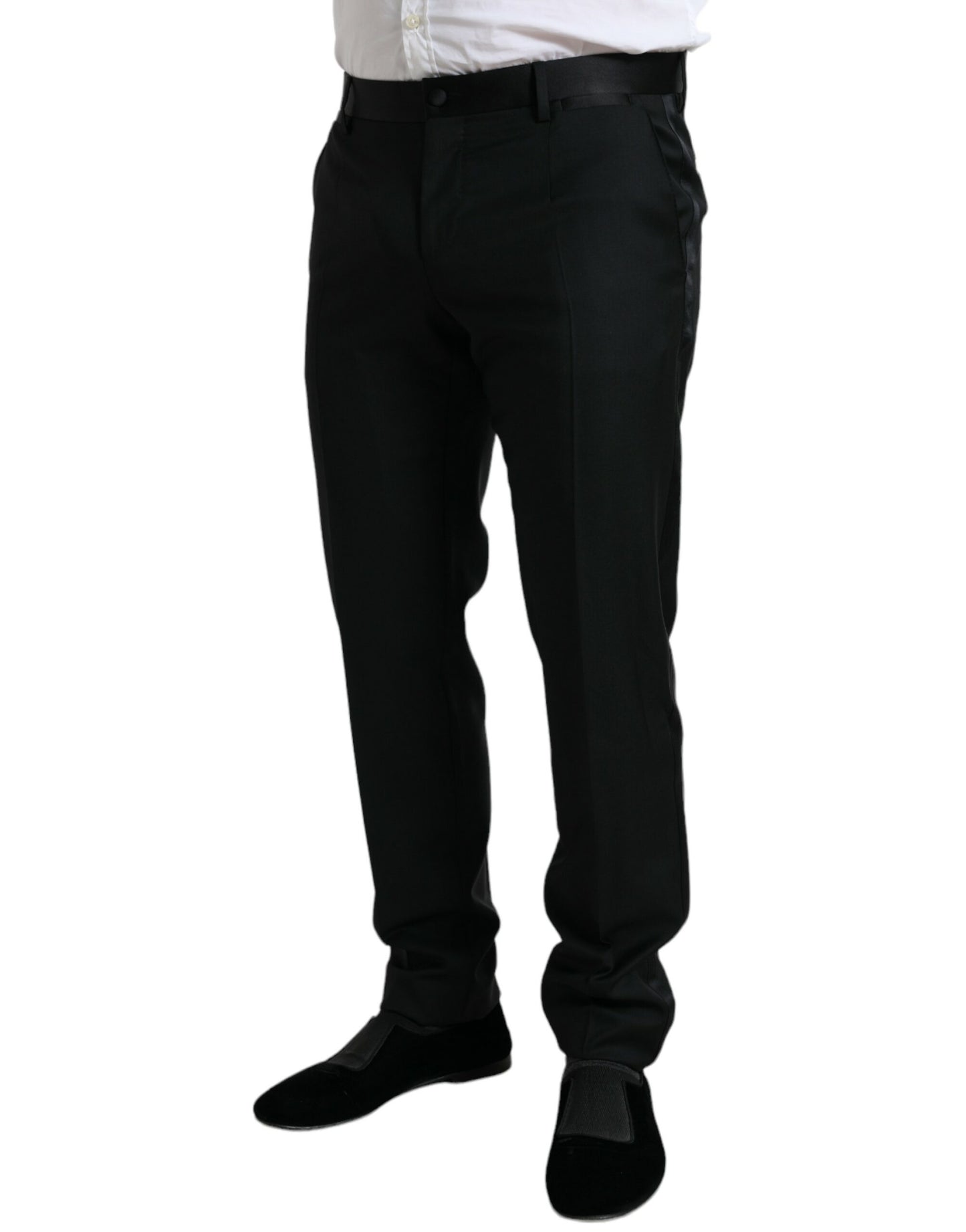 Dolce & Gabbana Elegant Slim Fit Wool Dress Pants Dolce & Gabbana