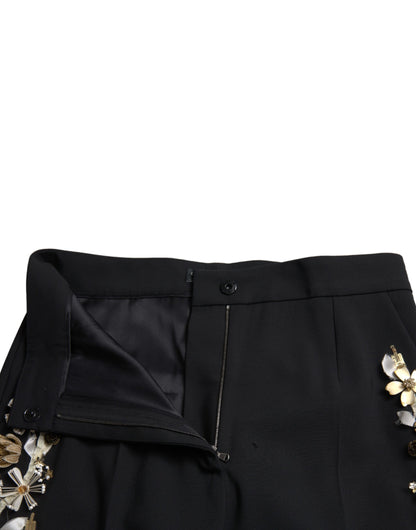 Dolce & Gabbana Elegant High Waist Floral Tapered Pants Dolce & Gabbana