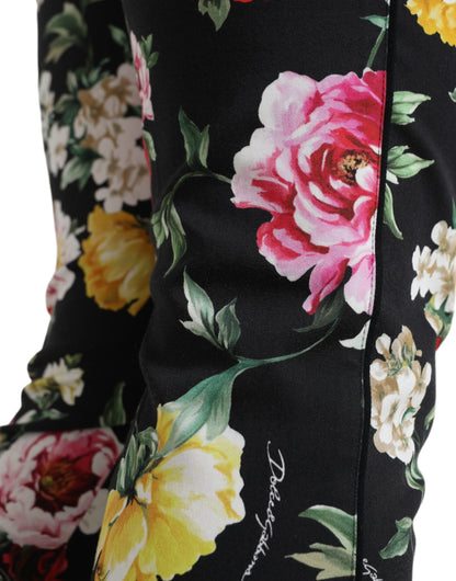 Dolce & Gabbana Elegant Floral Mid Waist Cropped Pants Dolce & Gabbana