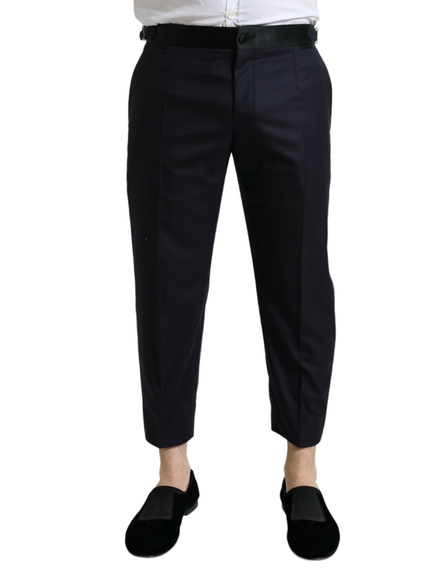 Dolce & Gabbana Elegant Wool-Silk Blend Cropped Dress Pants Dolce & Gabbana