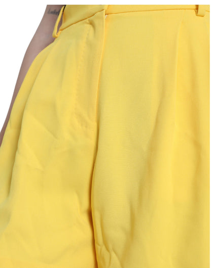 Dolce & Gabbana Elegant High Waist Bermuda Shorts in Sunny Yellow Dolce & Gabbana