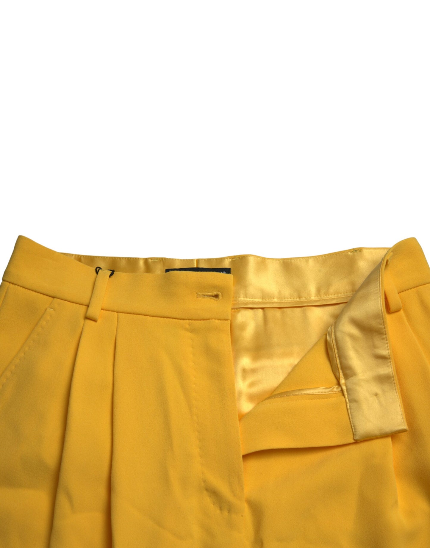 Dolce & Gabbana Elegant High Waist Bermuda Shorts in Sunny Yellow Dolce & Gabbana