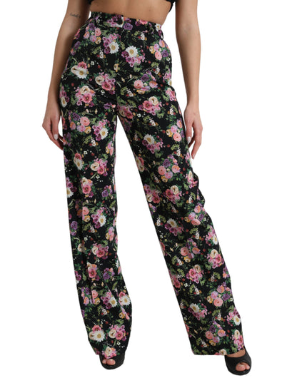 Dolce & Gabbana Floral High Waist Wide Leg Pants Dolce & Gabbana