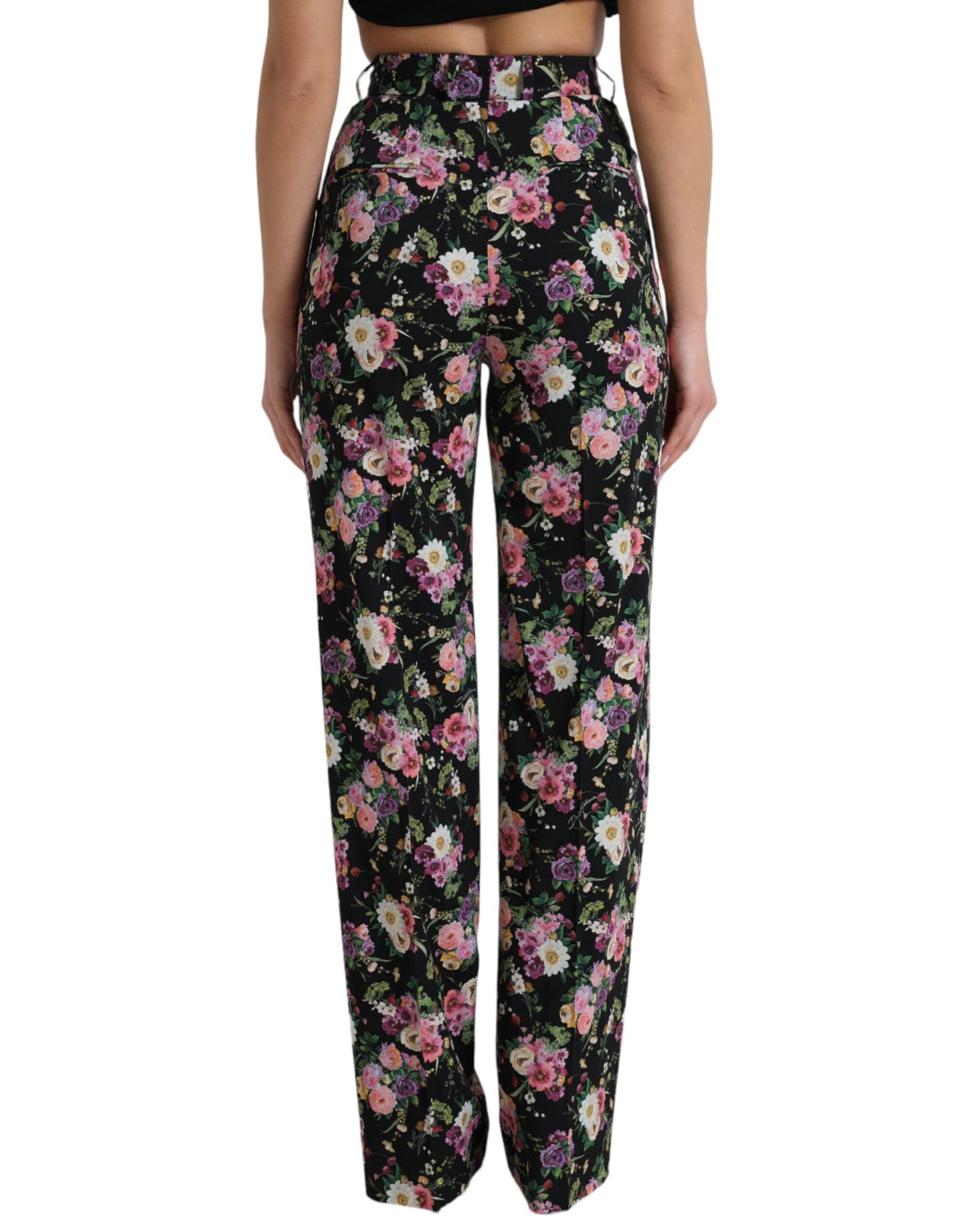 Dolce & Gabbana Floral High Waist Wide Leg Pants Dolce & Gabbana