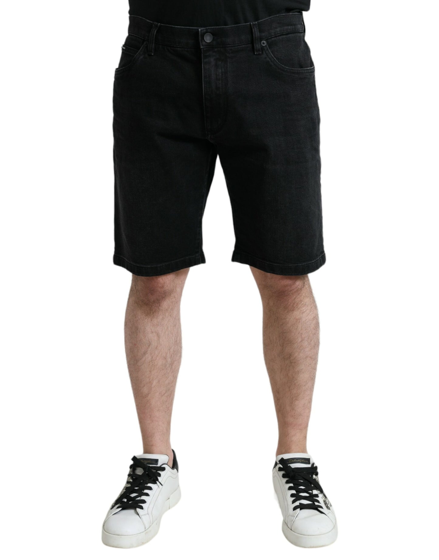 Dolce & Gabbana Chic Black Bermuda Denim Shorts Dolce & Gabbana