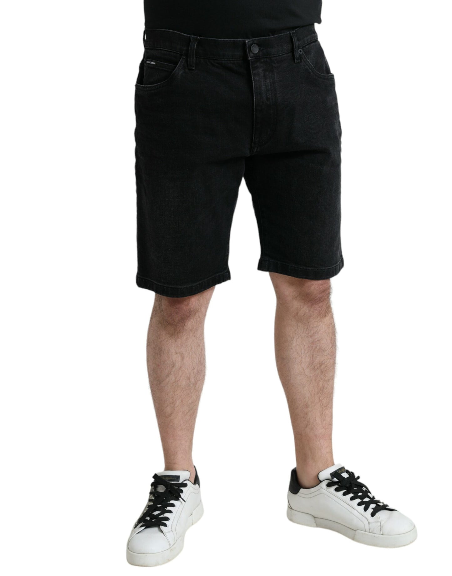 Dolce & Gabbana Chic Black Bermuda Denim Shorts Dolce & Gabbana