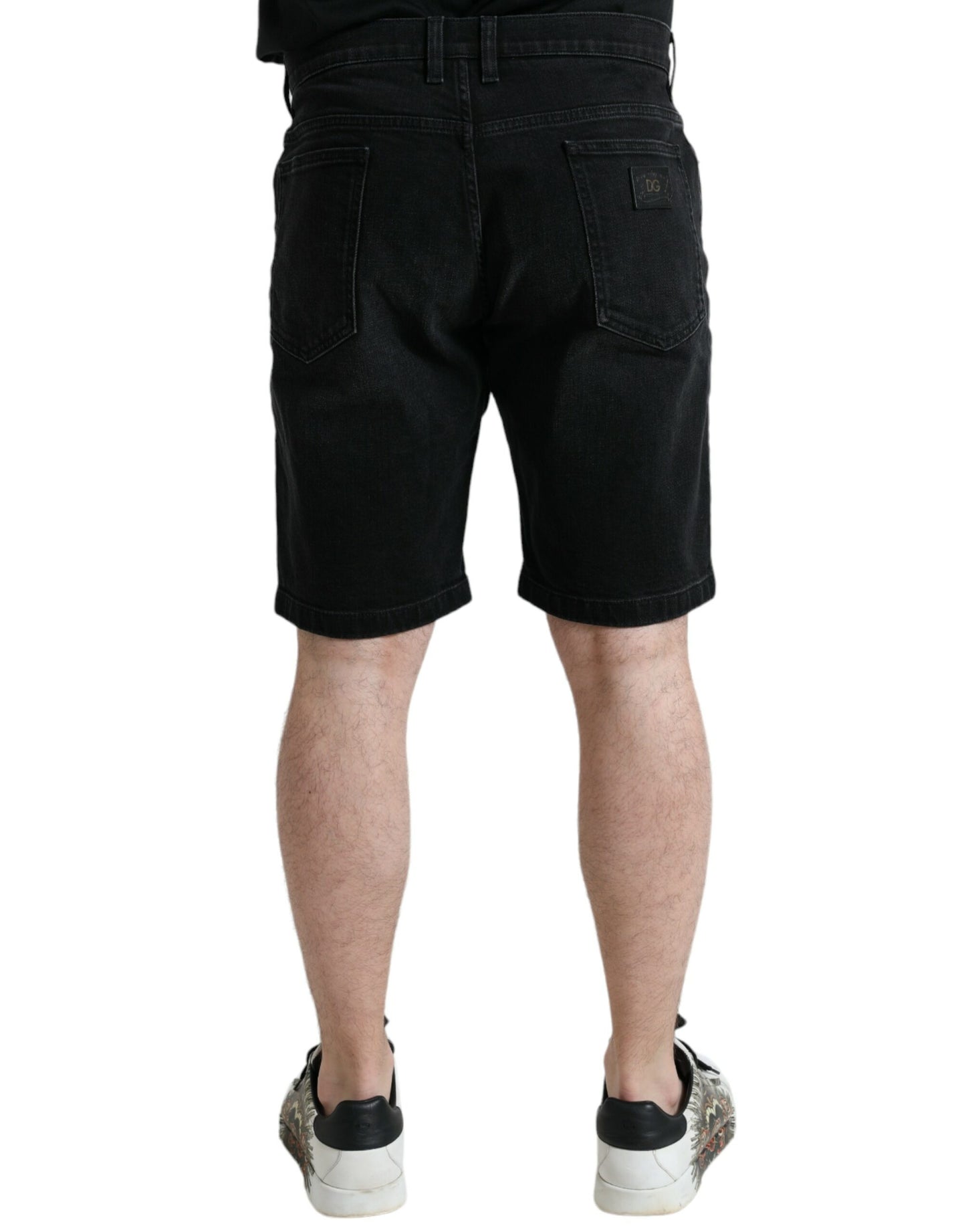 Dolce & Gabbana Chic Black Bermuda Denim Shorts Dolce & Gabbana