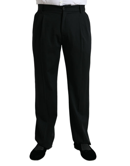 Dolce & Gabbana Elegant Black Wool Dress Pants Dolce & Gabbana