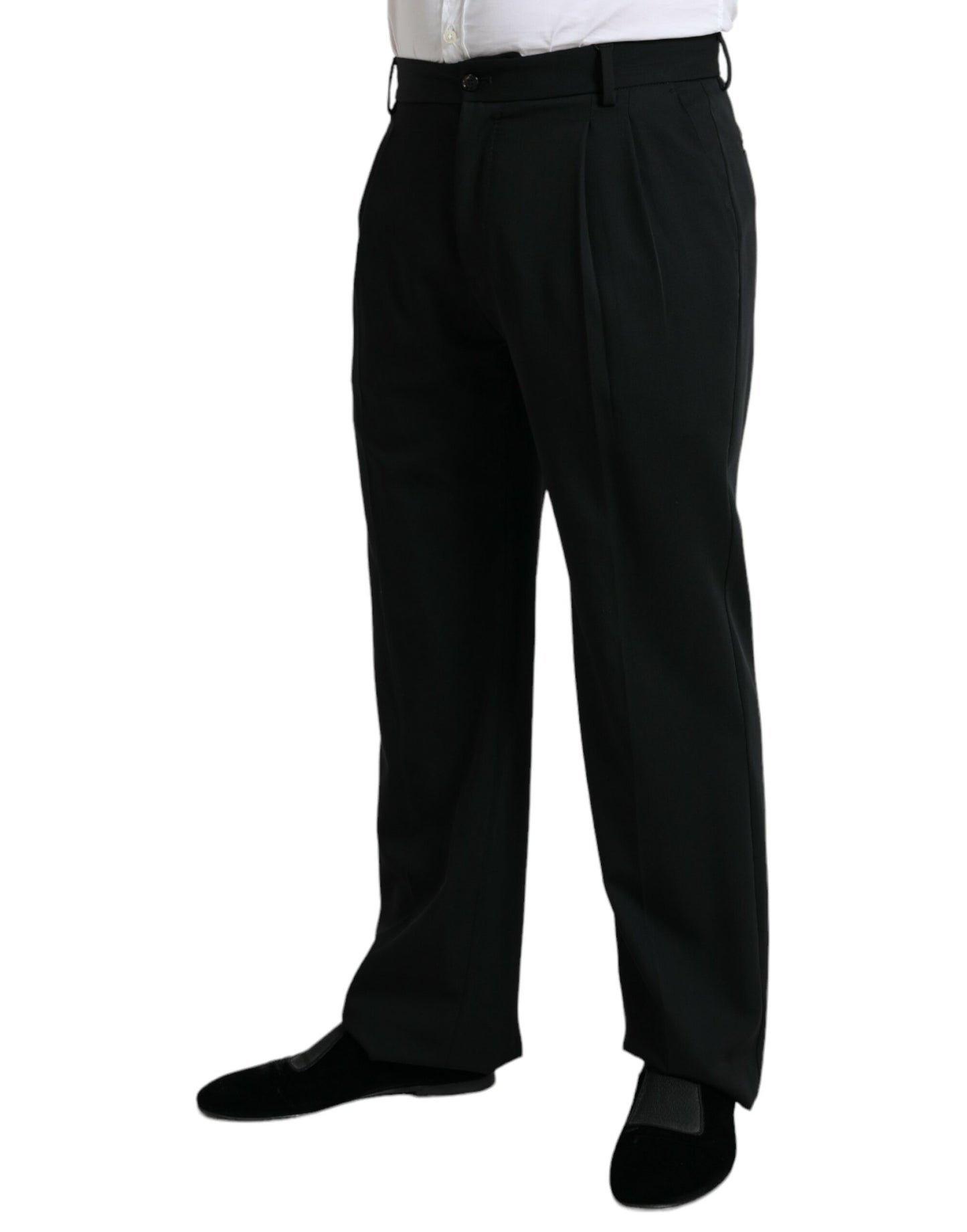 Dolce & Gabbana Elegant Black Wool Dress Pants Dolce & Gabbana