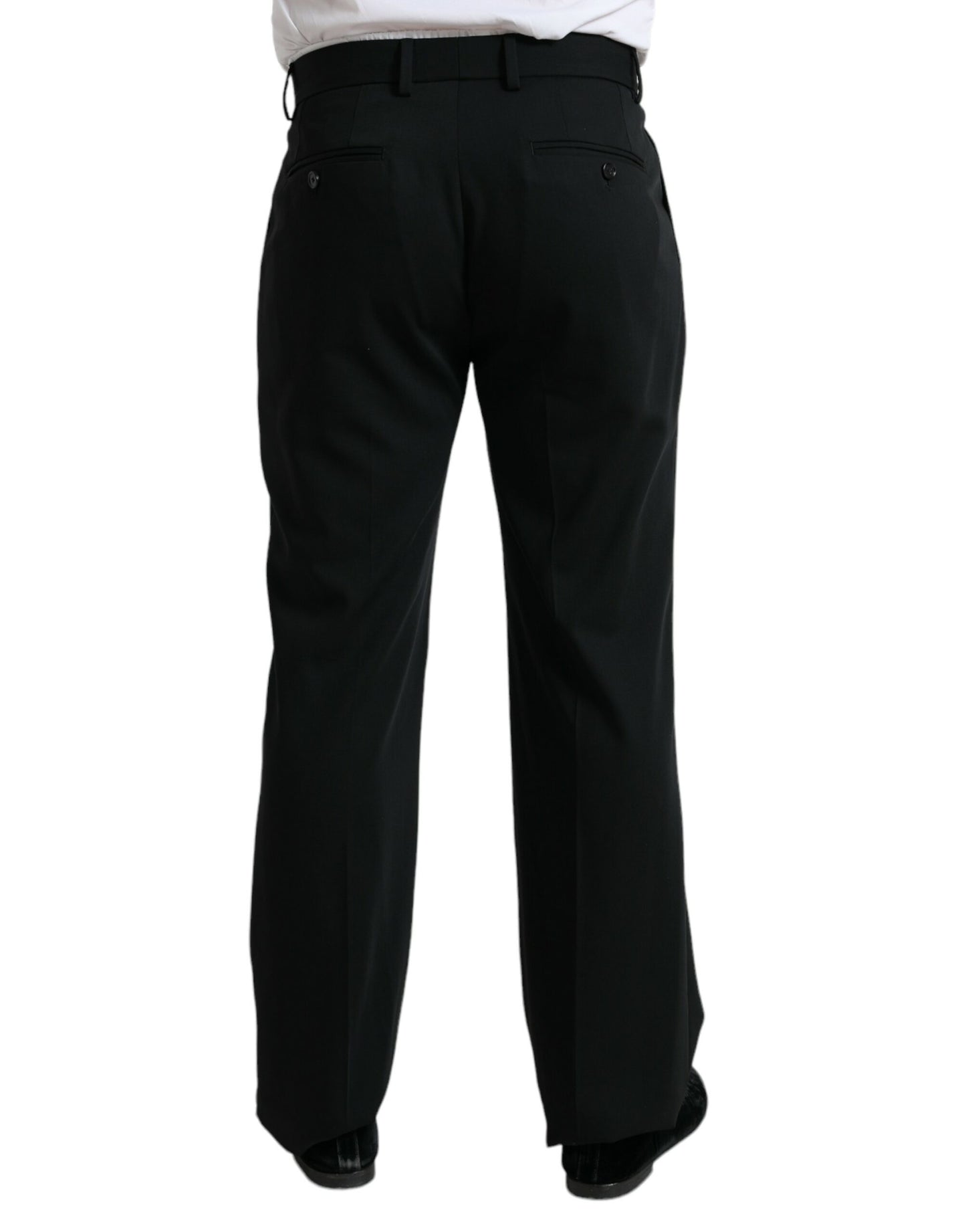 Dolce & Gabbana Elegant Black Wool Dress Pants Dolce & Gabbana