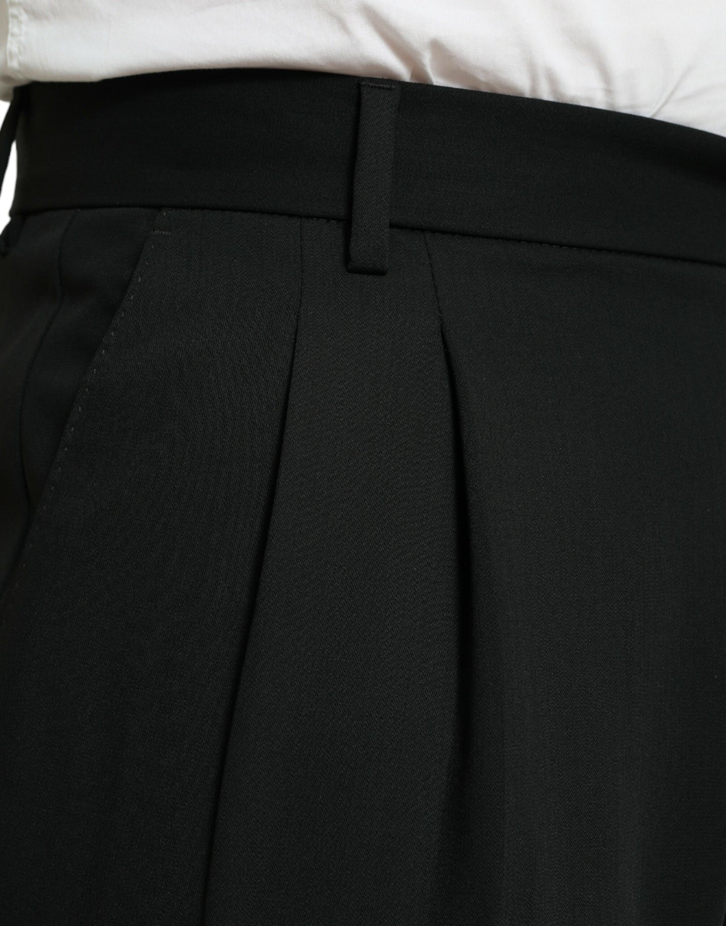 Dolce & Gabbana Elegant Black Wool Dress Pants Dolce & Gabbana