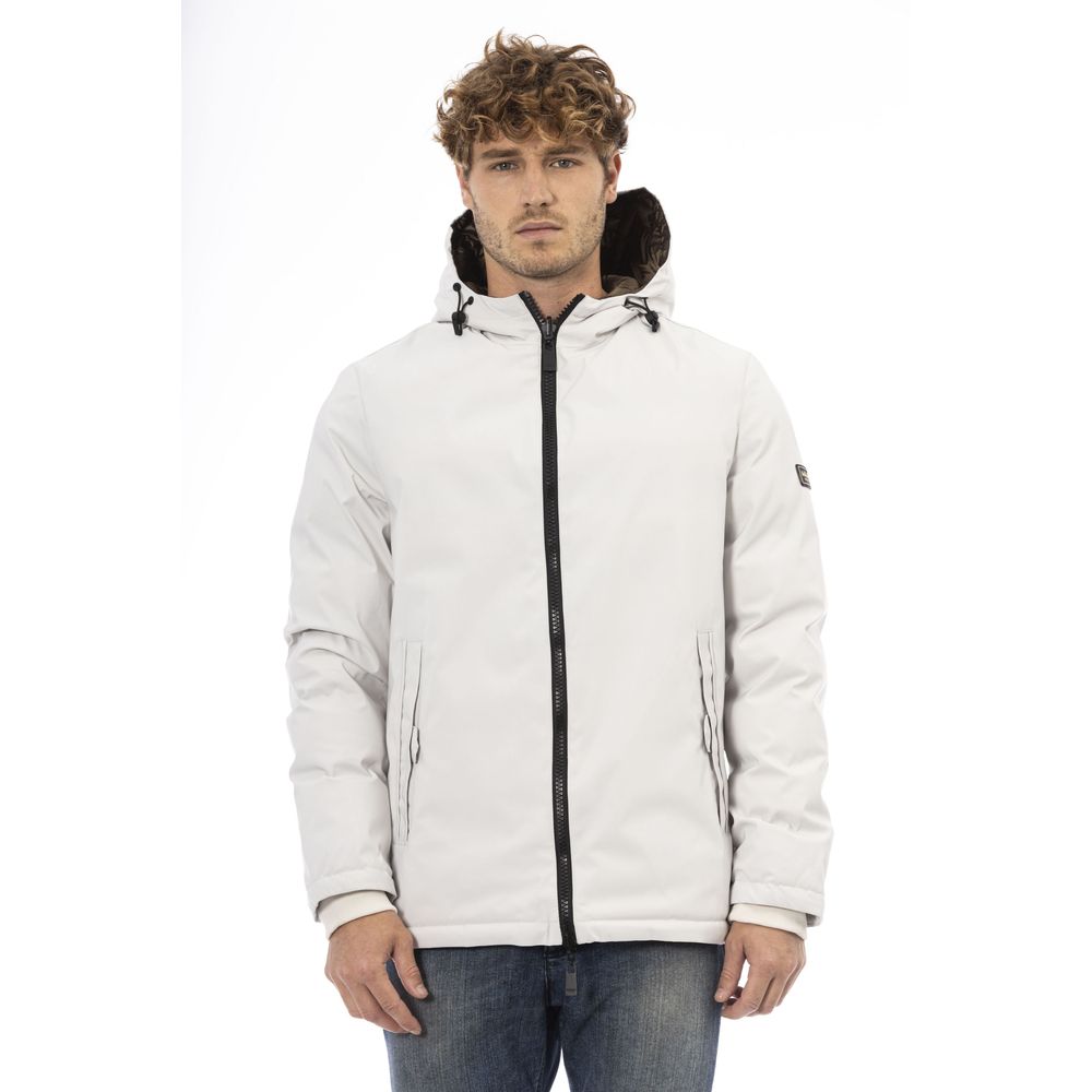 Baldinini Trend White Polyester Men Jacket Baldinini Trend