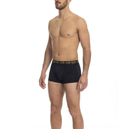 Cavalli Class Blue Cotton Men Trunk Cavalli Class