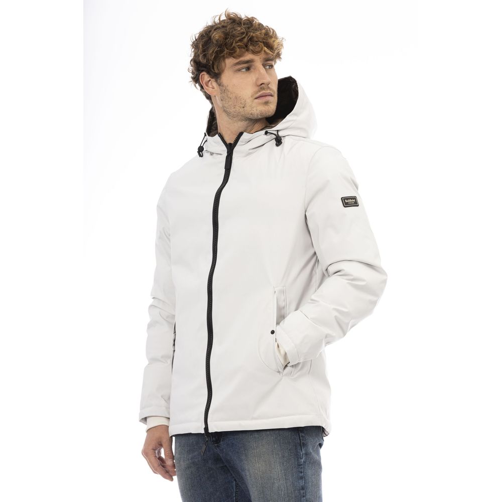 Baldinini Trend White Polyester Men Jacket Baldinini Trend