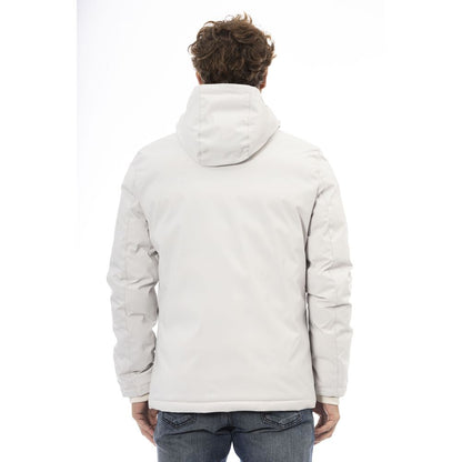 Baldinini Trend White Polyester Men Jacket Baldinini Trend