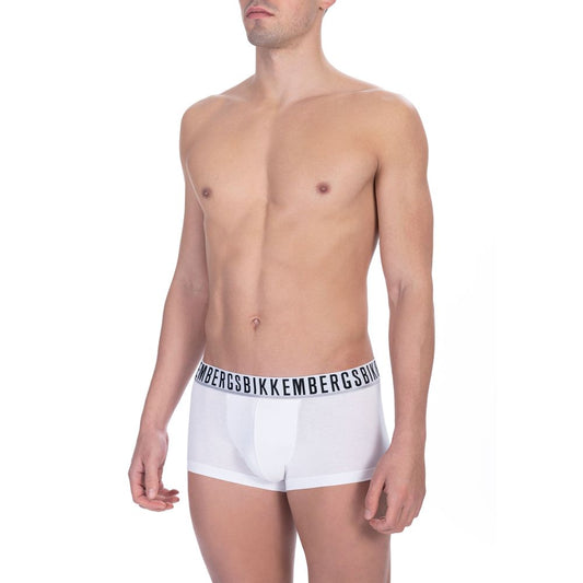 Bikkembergs White Cotton Men's Trunk Underwear Bikkembergs