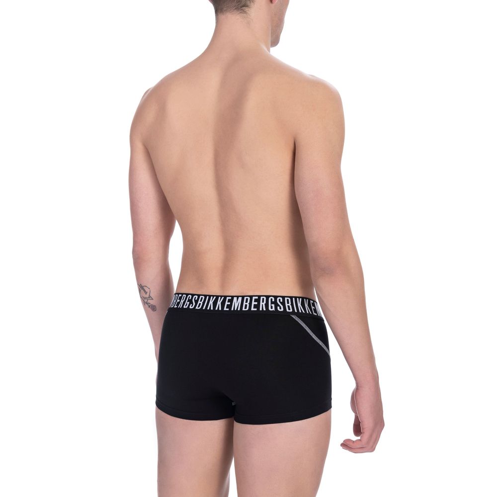 Bikkembergs Black Cotton Men Underwear Trunk Pack Bikkembergs