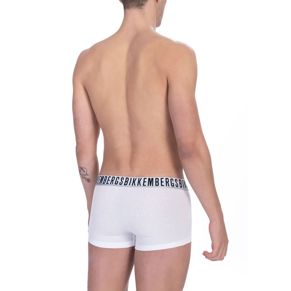 Bikkembergs White Cotton Men's Trunk Underwear Bikkembergs