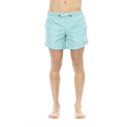 Bikkembergs Light Blue Polyester Men Swim Short Bikkembergs