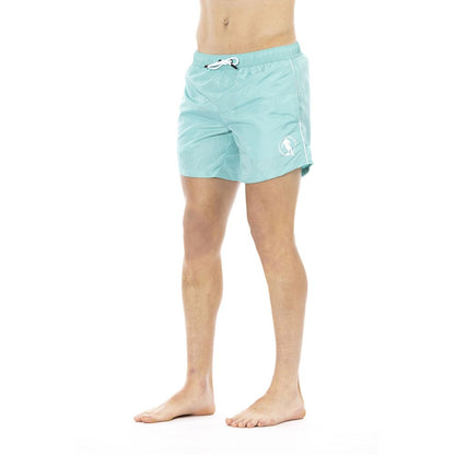 Bikkembergs Light Blue Polyester Men Swim Short Bikkembergs