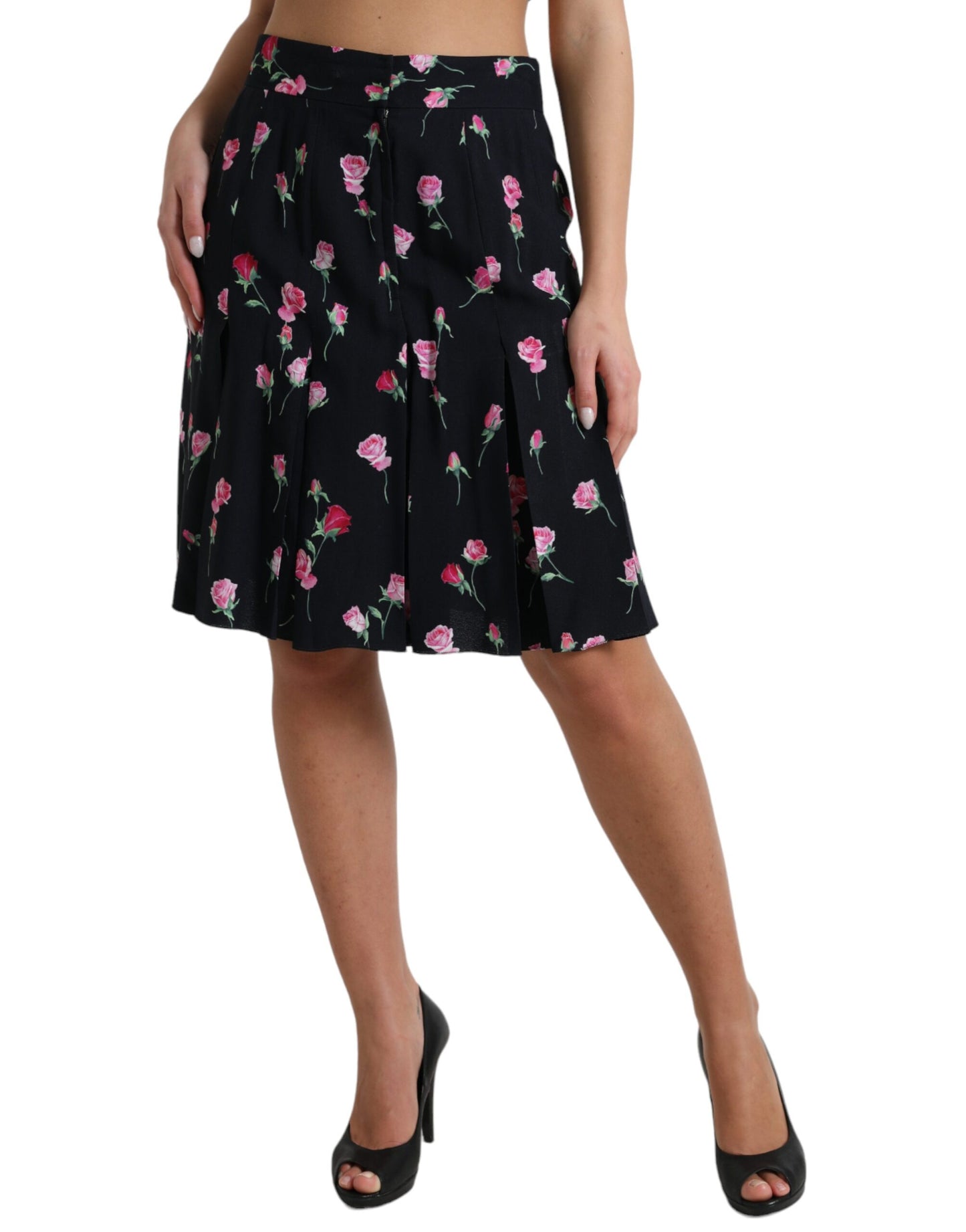 Dolce & Gabbana Elegant Floral A-Line Knee-Length Skirt Dolce & Gabbana