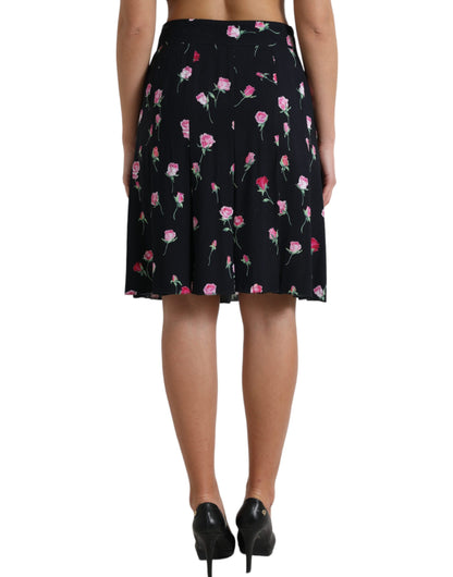 Dolce & Gabbana Elegant Floral A-Line Knee-Length Skirt Dolce & Gabbana