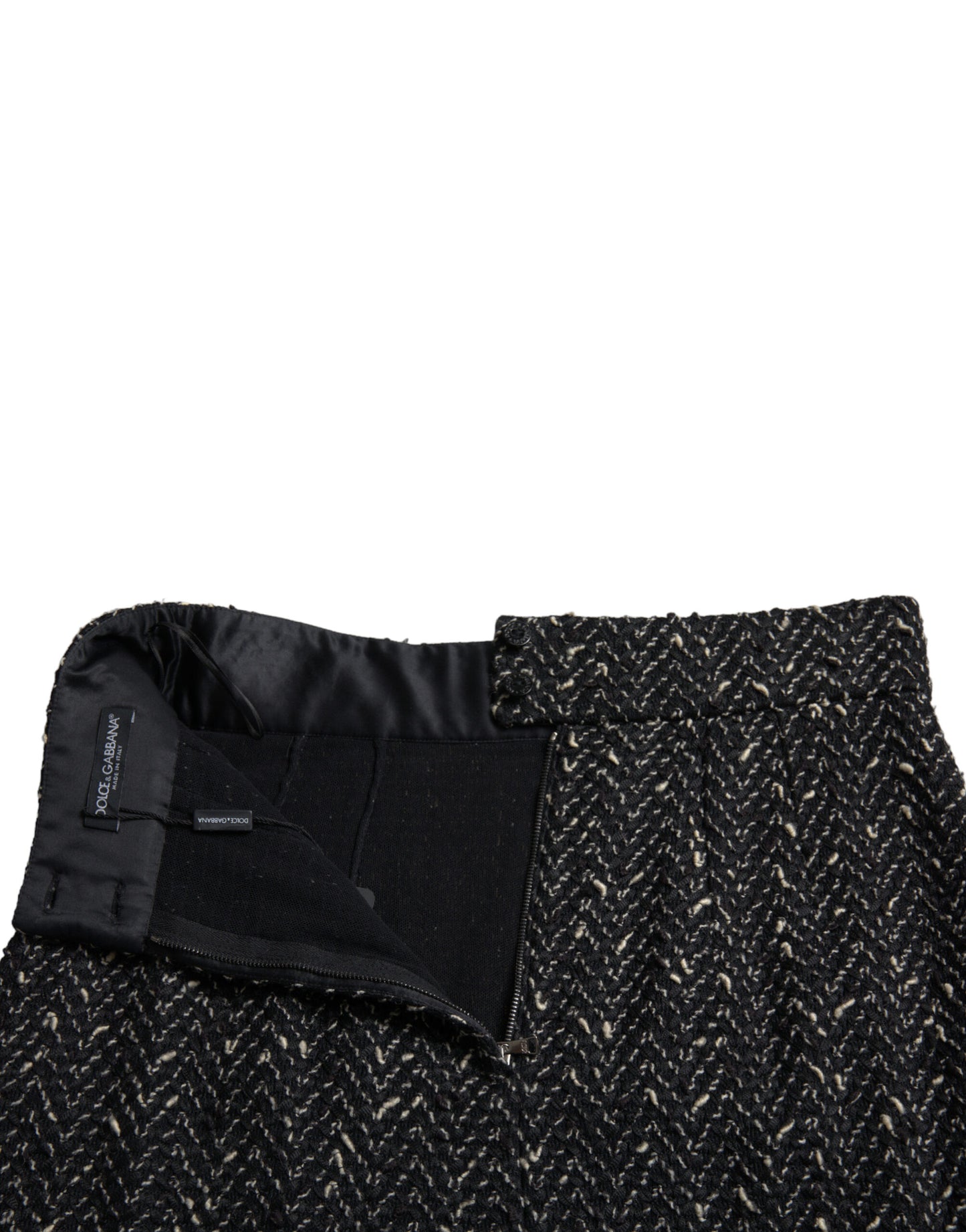 Dolce & Gabbana Elegant Tweed High-Waist Mini Skirt Dolce & Gabbana