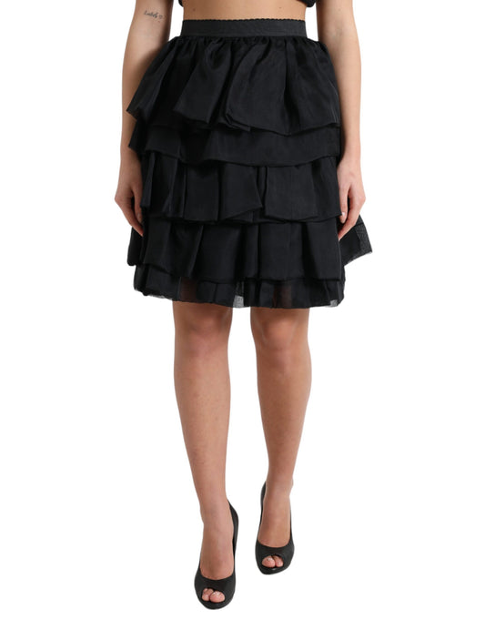 Dolce & Gabbana Elegant Tiered A-Line Mini Skirt Dolce & Gabbana