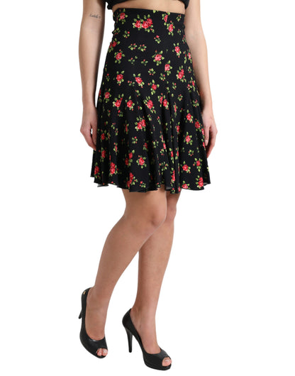 Dolce & Gabbana Floral A-Line Mini Skirt with High Waist Dolce & Gabbana