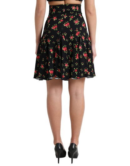 Dolce & Gabbana Floral A-Line Mini Skirt with High Waist Dolce & Gabbana