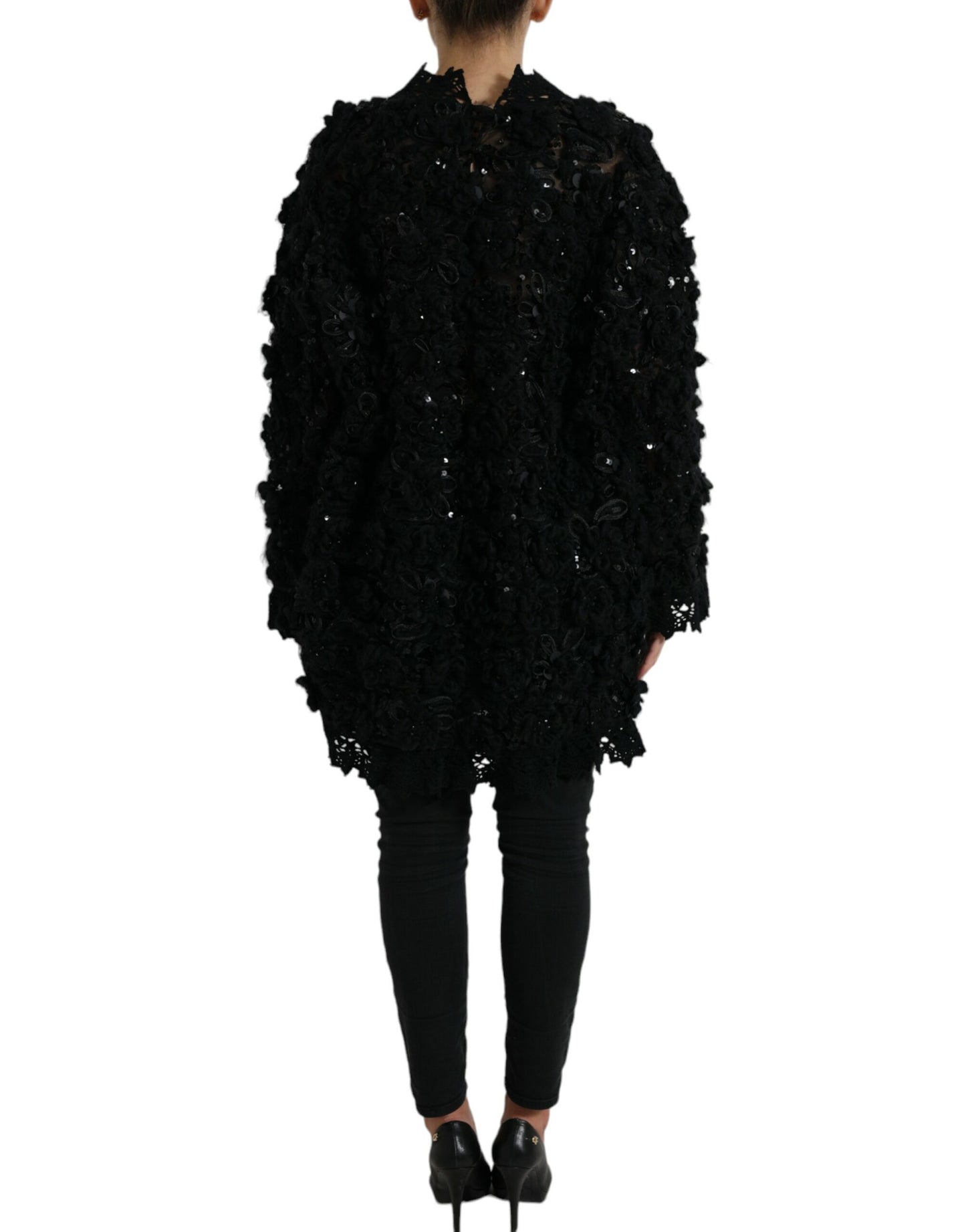 Dolce & Gabbana Sequin Embellished Black Pullover Dolce & Gabbana