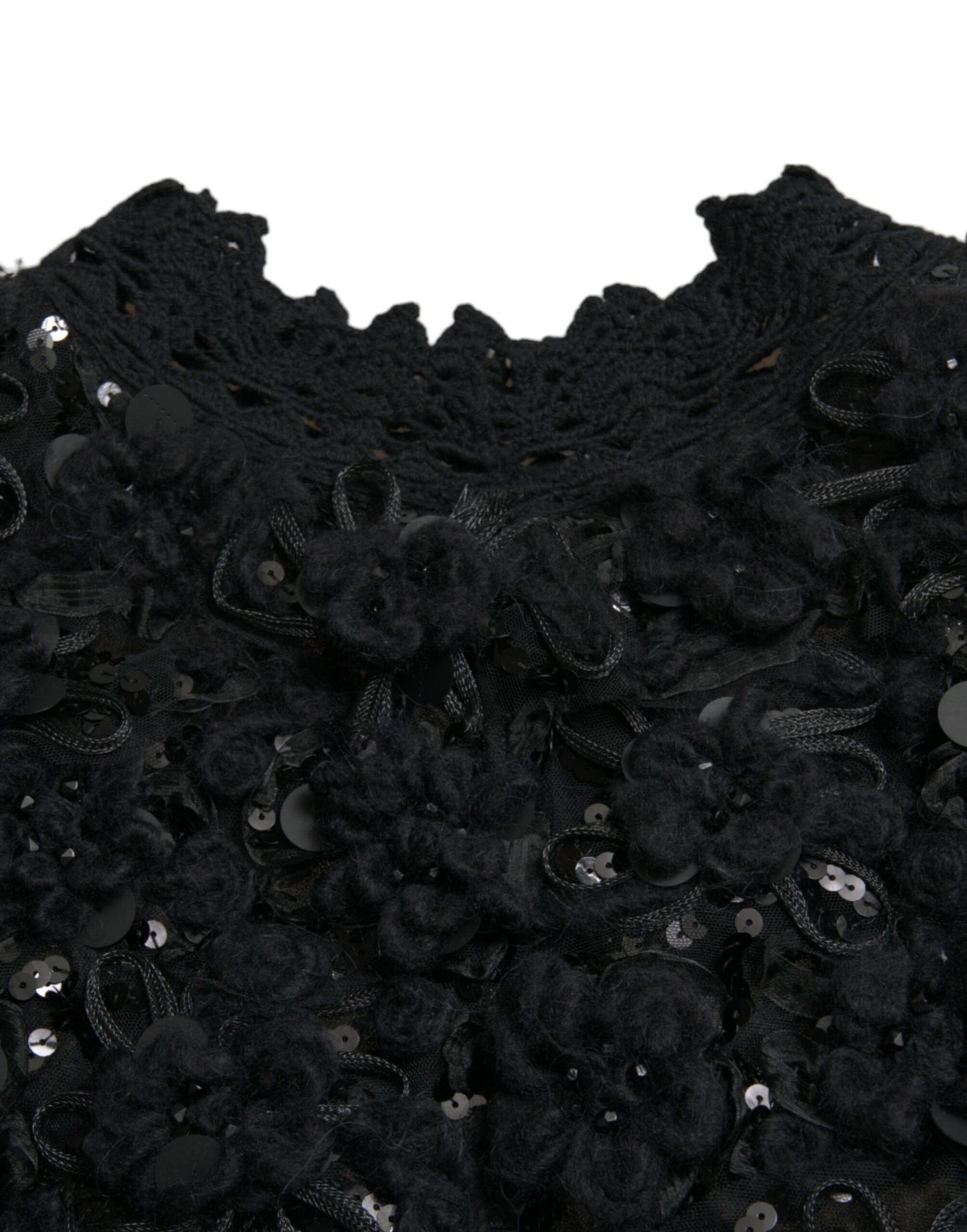 Dolce & Gabbana Sequin Embellished Black Pullover Dolce & Gabbana