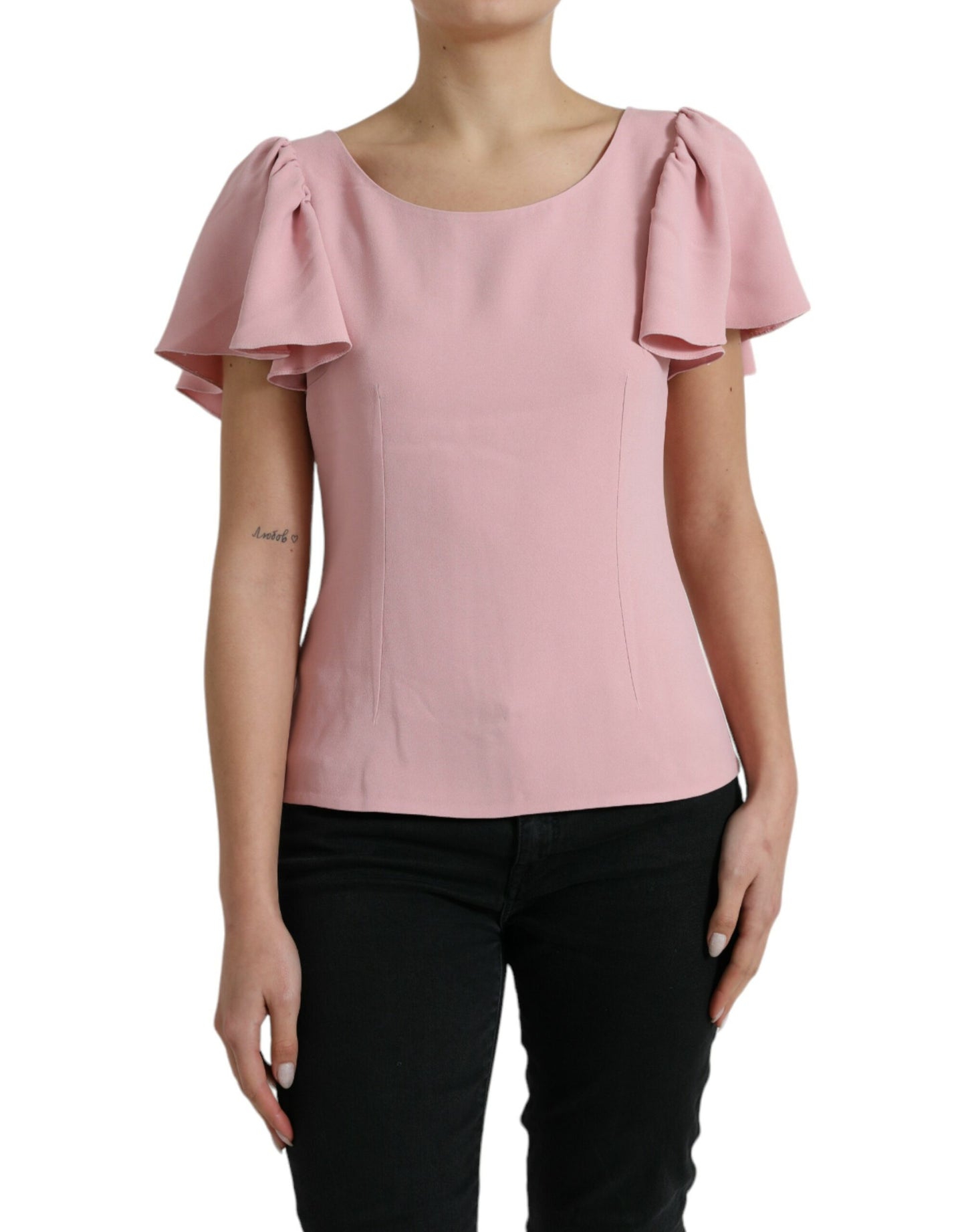 Dolce & Gabbana Chic Pink Bell Sleeve Top Dolce & Gabbana