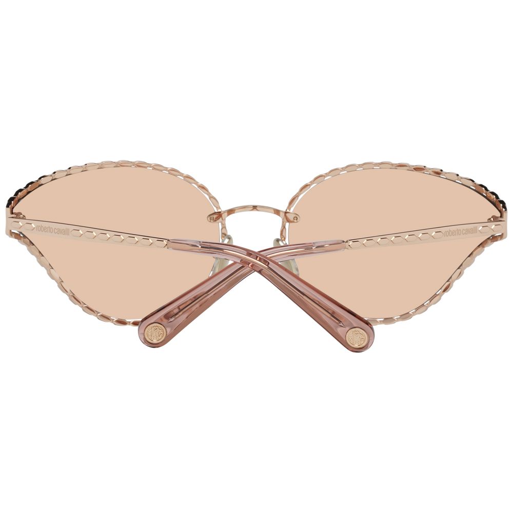 Roberto Cavalli Rose Gold Oval Mirrored Sunglasses Roberto Cavalli