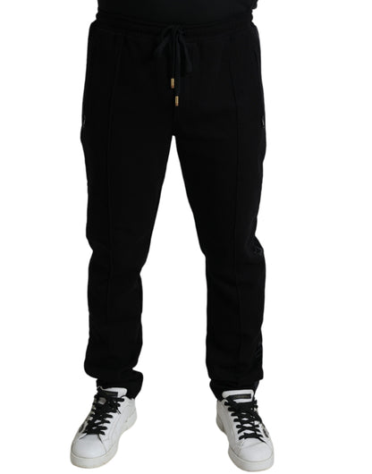 Dolce & Gabbana Elegant Black Cotton Blend Jogger Pants Dolce & Gabbana