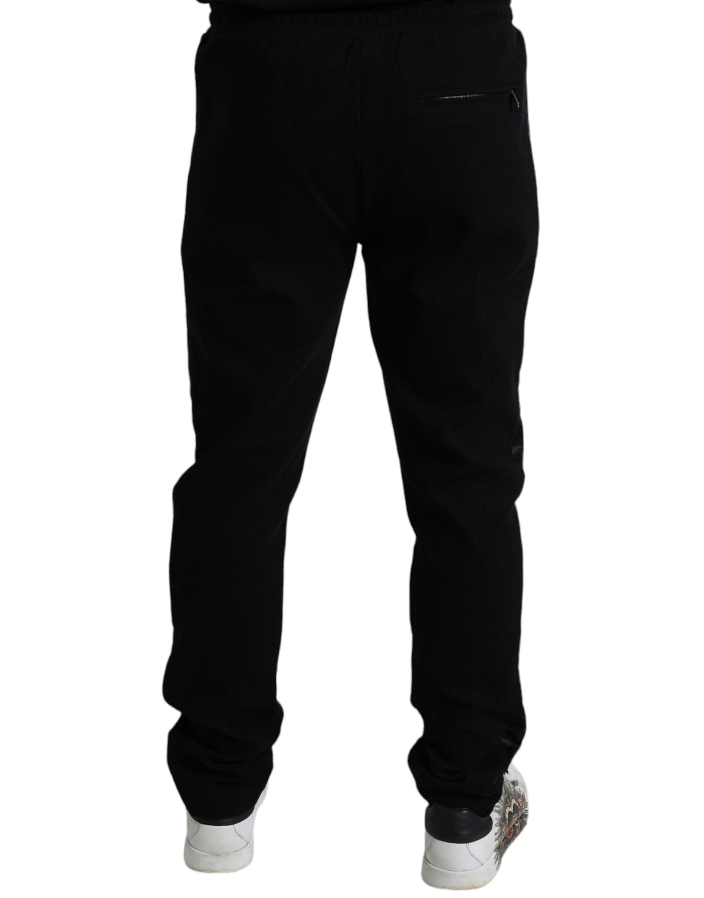 Dolce & Gabbana Elegant Black Cotton Blend Jogger Pants Dolce & Gabbana