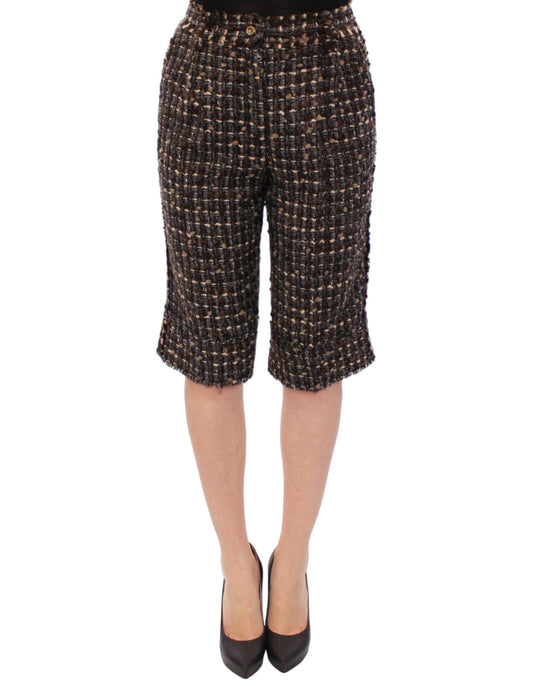 Dolce & Gabbana Elegant Multicolor Wool Blend Shorts Dolce & Gabbana