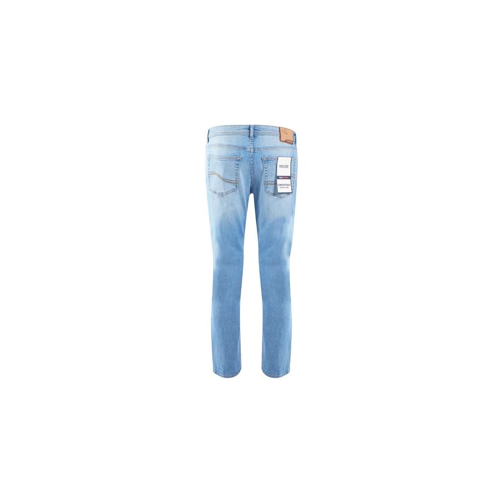 Yes Zee Sleek Comfort Denim Five-Pocket Light Wash Jeans Yes Zee