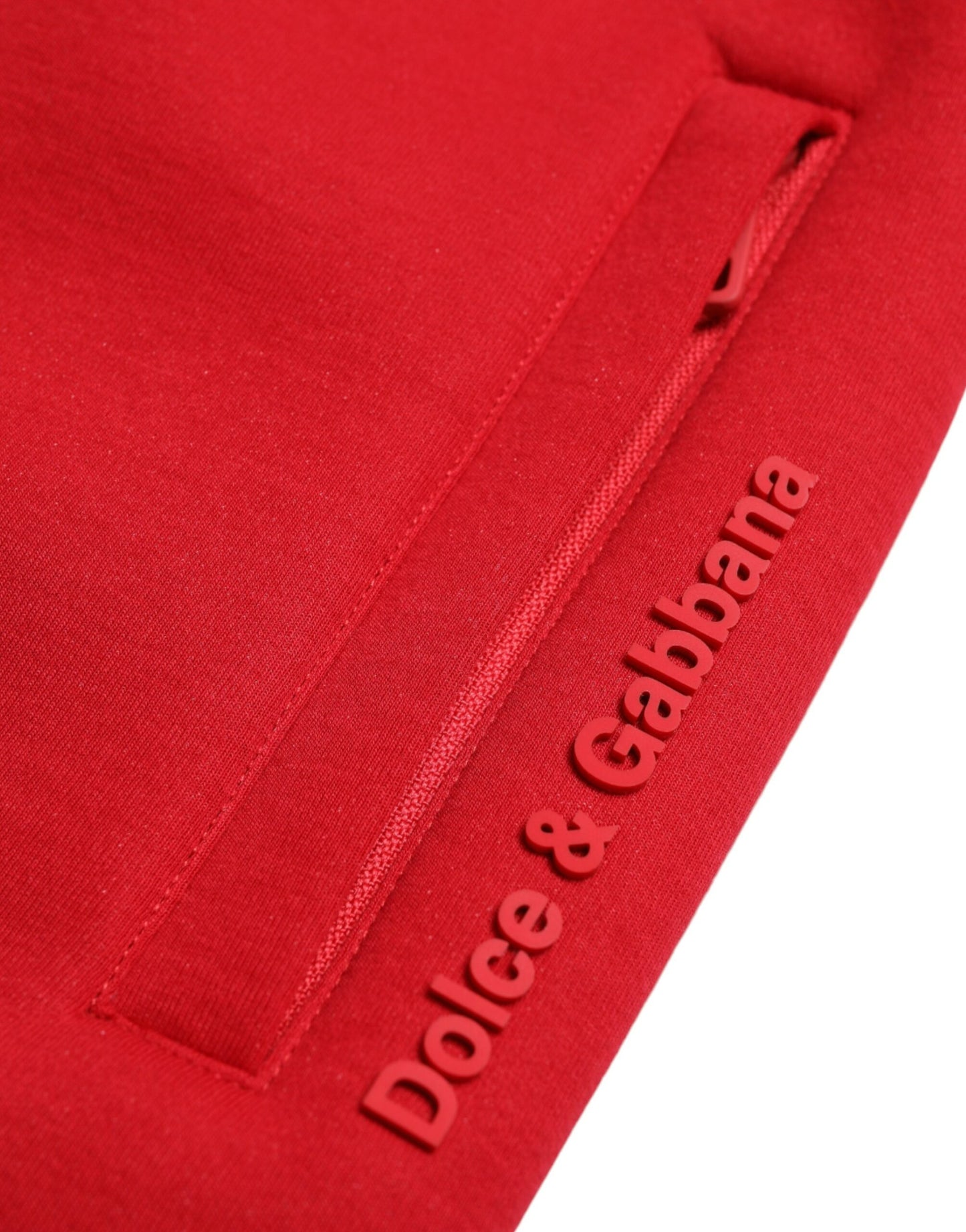 Dolce & Gabbana Sizzling Red Cotton Blend Jogger Pants Dolce & Gabbana