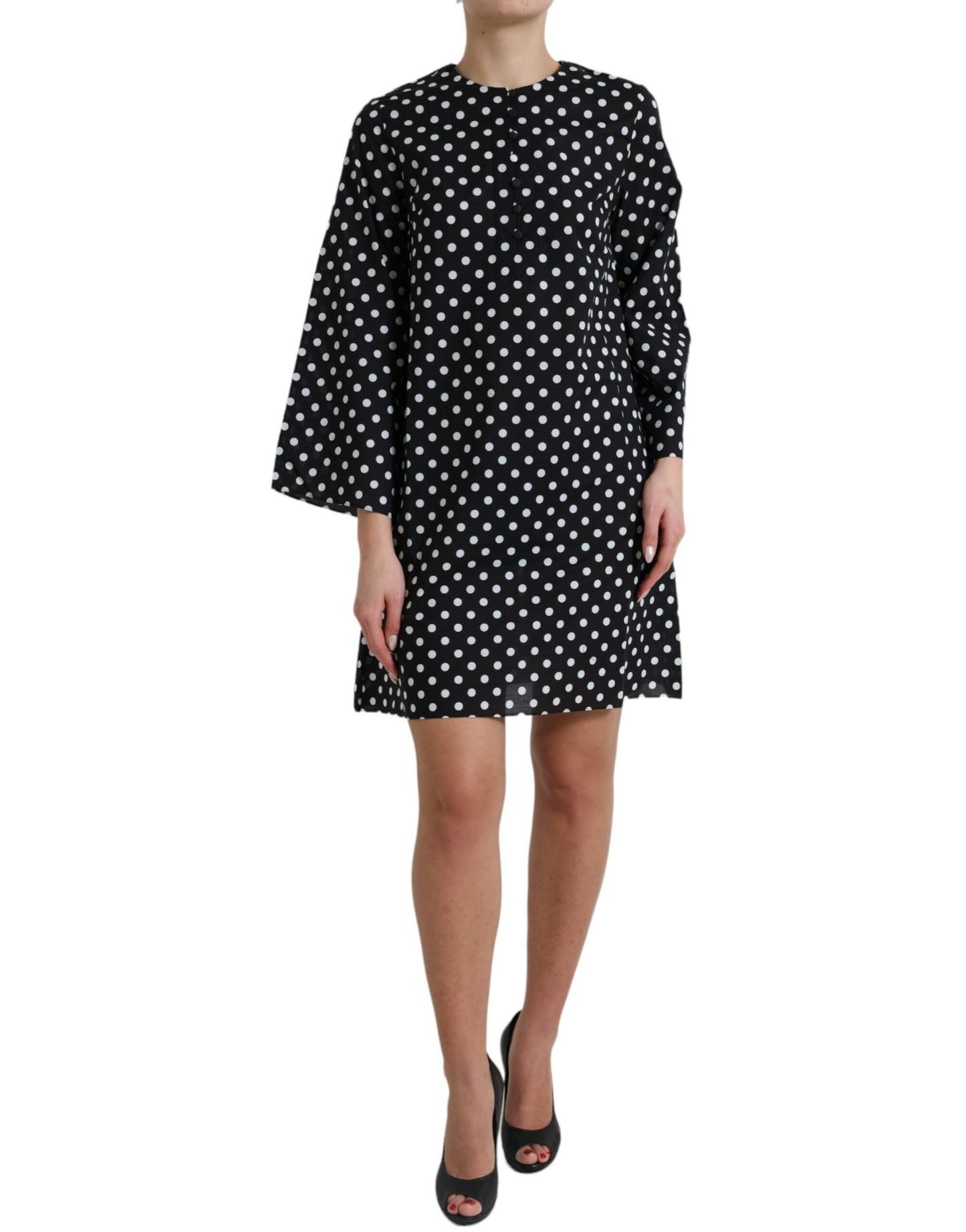 Dolce & Gabbana Elegant Polka Dot Shift Mini Dress Dolce & Gabbana