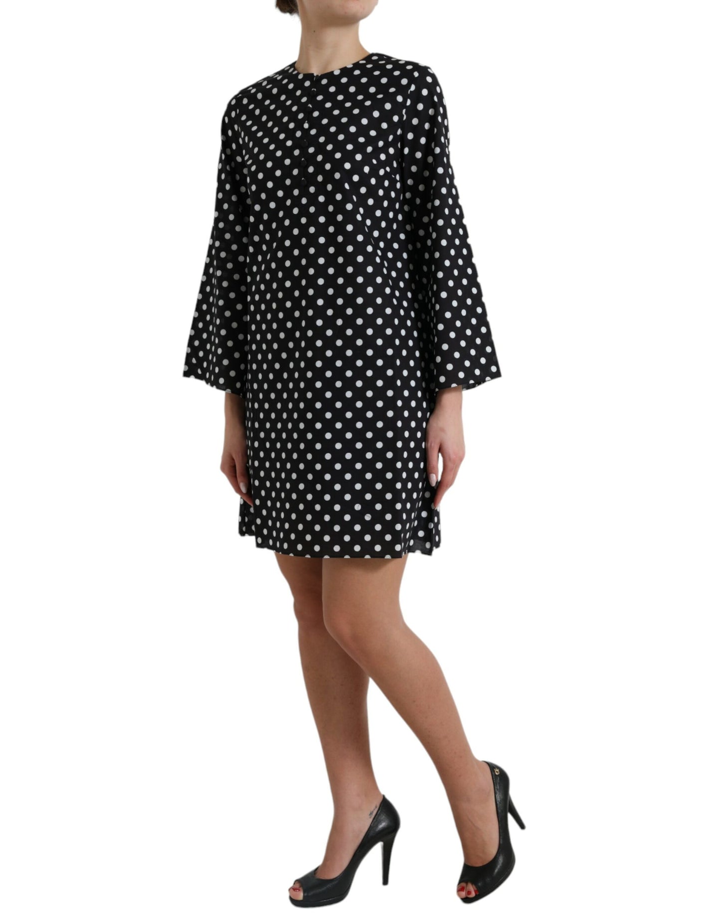 Dolce & Gabbana Elegant Polka Dot Shift Mini Dress Dolce & Gabbana