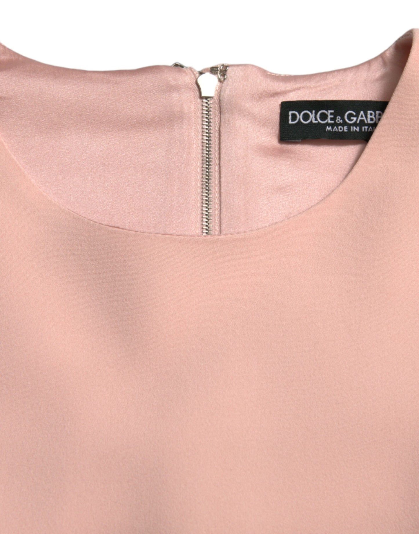 Dolce & Gabbana Elegant Light Pink A-Line Shift Mini Dress Dolce & Gabbana