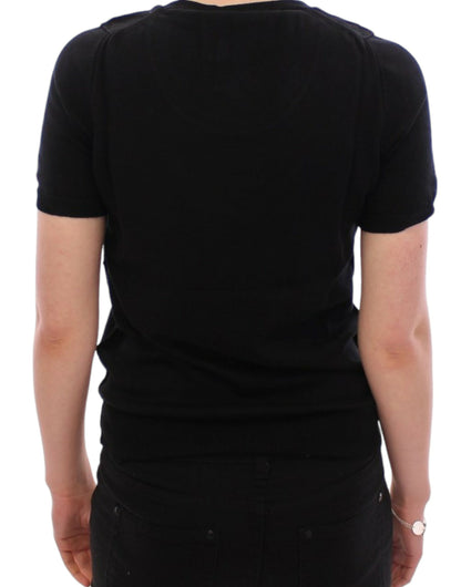 Dolce & Gabbana Elegant Black Cotton Crew-neck Tee Dolce & Gabbana